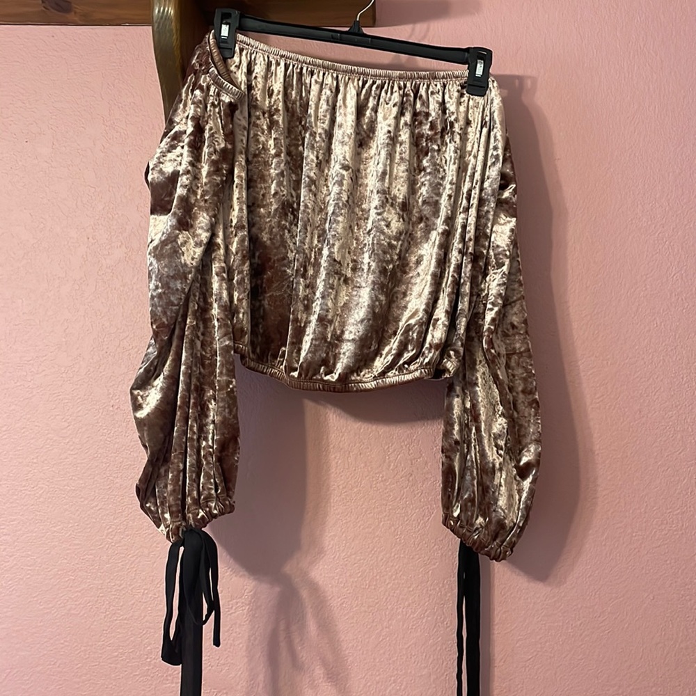 Velvet Crop Top
